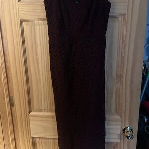Torrid Maroon Lace High Low bodycon Dress